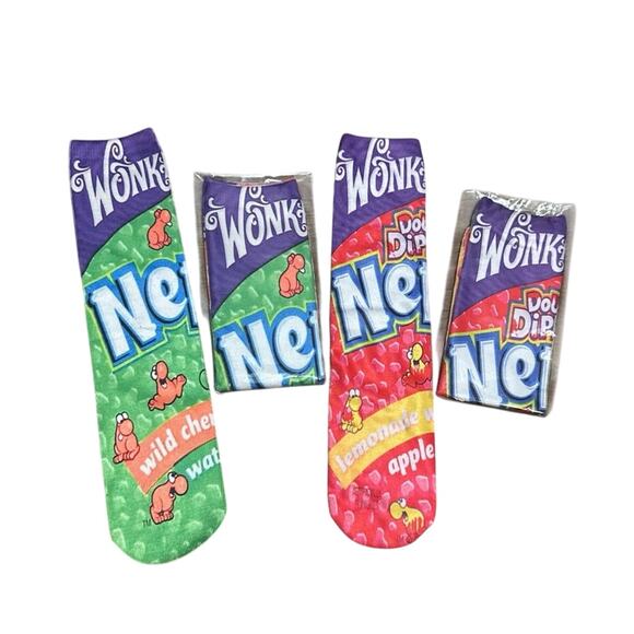 Unbranded Other - Socks 2 pair of Nerds Candy Novelty Above Ankle Length Med Mens 6-8 Womens 7-9